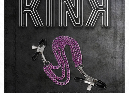 KINK - NIPPELKLEMMEN MIT 3 KETTEN LILA 20/23/28 CM