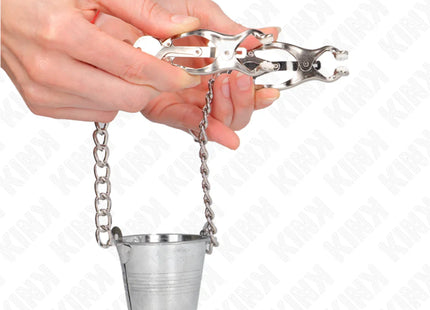 KINK - NIPPELKLEMMEN MIT EIMER SILBER