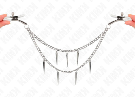 KINK - NIPPELKLEMMEN MIT SPIKES KETTEN 30 CM