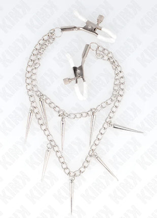 KINK - NIPPELKLEMMEN MIT SPIKES KETTEN 30 CM