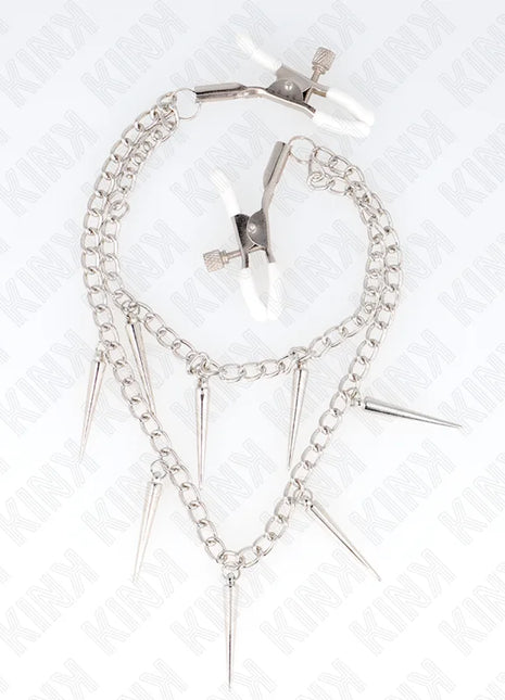 KINK - NIPPELKLEMMEN MIT SPIKES KETTEN 30 CM