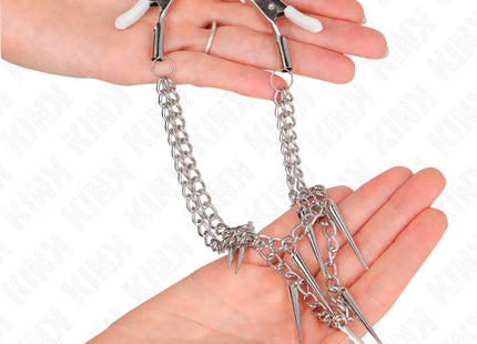 KINK - NIPPELKLEMMEN MIT SPIKES KETTEN 30 CM