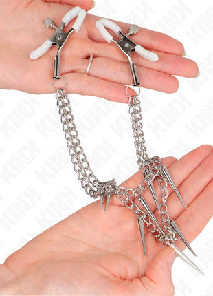 KINK - NIPPELKLEMMEN MIT SPIKES KETTEN 30 CM
