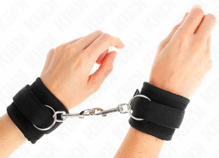 KINK - NYLON BIND-HANDHANDFESSELN MIT KLETTVERSCHLUSS SCHWARZ MODELL 2 VERSTELLBAR 18-35 CM X 6 CM