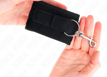 KINK - NYLON BIND-HANDHANDFESSELN MIT KLETTVERSCHLUSS SCHWARZ MODELL 2 VERSTELLBAR 18-35 CM X 6 CM