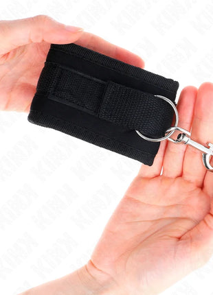 KINK - NYLON BIND-HANDHANDFESSELN MIT KLETTVERSCHLUSS SCHWARZ MODELL 2 VERSTELLBAR 18-35 CM X 6 CM