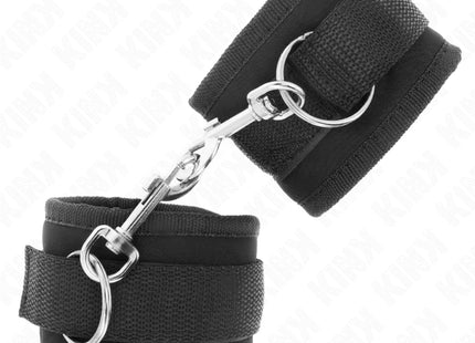 KINK - NYLON BIND-HANDHANDFESSELN MIT KLETTVERSCHLUSS SCHWARZ MODELL 2 VERSTELLBAR 18-35 CM X 6 CM