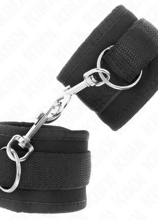 KINK - NYLON BIND-HANDHANDFESSELN MIT KLETTVERSCHLUSS SCHWARZ MODELL 2 VERSTELLBAR 18-35 CM X 6 CM