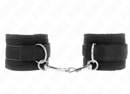 KINK - NYLON BIND-HANDHANDFESSELN MIT KLETTVERSCHLUSS SCHWARZ MODELL 2 VERSTELLBAR 18-35 CM X 6 CM