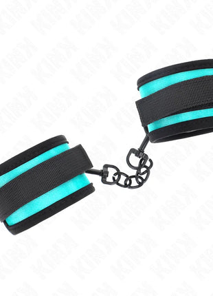 KINK - NYLON-HANDFESSEL MIT KLETTVERSCHLUSS SCHWARZ-BLAU VERSTELLBAR 18-32 CM X 5 CM