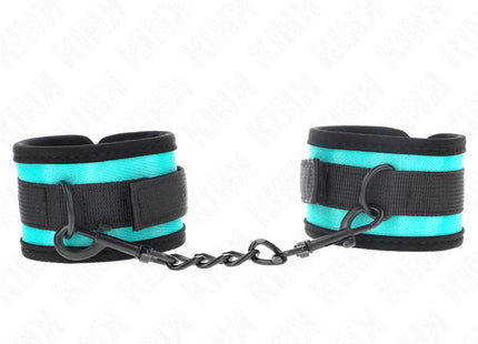 KINK - NYLON-HANDFESSEL MIT KLETTVERSCHLUSS SCHWARZ-BLAU VERSTELLBAR 18-32 CM X 5 CM