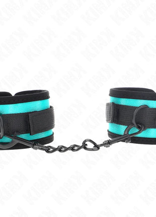 KINK - NYLON-HANDFESSEL MIT KLETTVERSCHLUSS SCHWARZ-BLAU VERSTELLBAR 18-32 CM X 5 CM