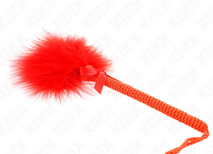 KINK - NYLONSEILSTAB MIT KISSENFEDERN UND ROTER SCHLEIFE 25 CM