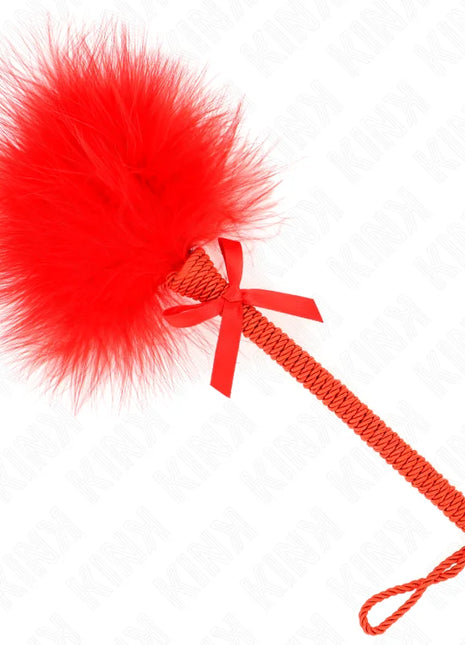 KINK - NYLONSEILSTAB MIT KISSENFEDERN UND ROTER SCHLEIFE 25 CM