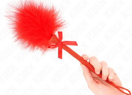 KINK - NYLONSEILSTAB MIT KISSENFEDERN UND ROTER SCHLEIFE 25 CM