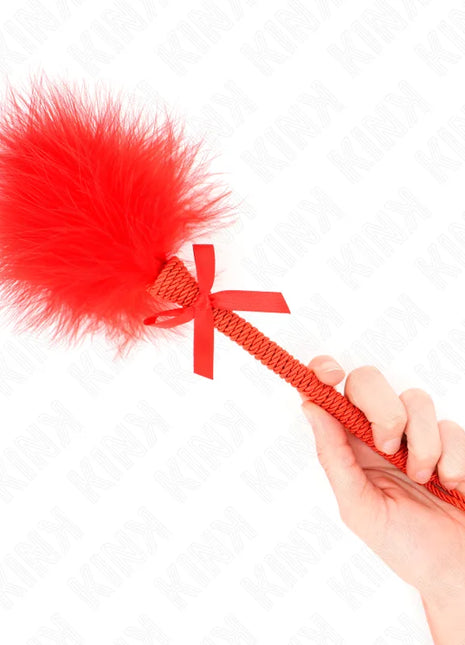 KINK - NYLONSEILSTAB MIT KISSENFEDERN UND ROTER SCHLEIFE 25 CM