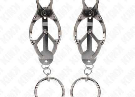 KINK - O-RING JAPANISCHE KLEEBLATT-NIPPELKLAMMERN SILBER