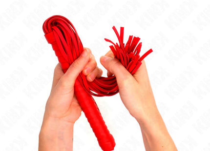 KINK - PEITSCHE MIT ROTEM STRUKTURIERTEM GRIFF 48,5 CM