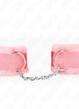 KINK - PELZGEFÜTTERTE HANDGELENKFESSELN ROSA VERSTELLBAR 17-31 CM X 7 CM