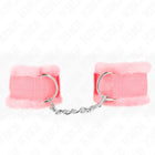 KINK - PELZGEFÜTTERTE HANDGELENKFESSELN ROSA VERSTELLBAR 17-31 CM X 7 CM