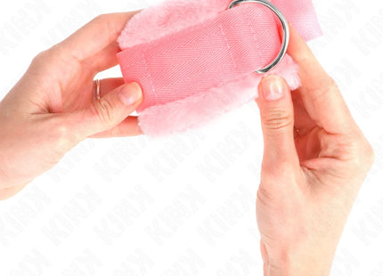 KINK - PELZGEFÜTTERTE HANDGELENKFESSELN ROSA VERSTELLBAR 17-31 CM X 7 CM
