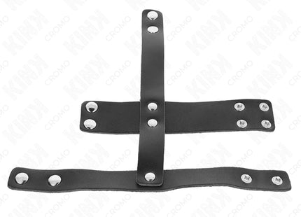KINK - PENISKÄFIGRING AUS LEDER MIT VERSTELLBAREM HOCKENTRENNER