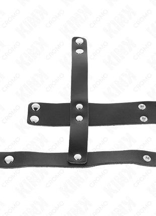 KINK - PENISKÄFIGRING AUS LEDER MIT VERSTELLBAREM HOCKENTRENNER