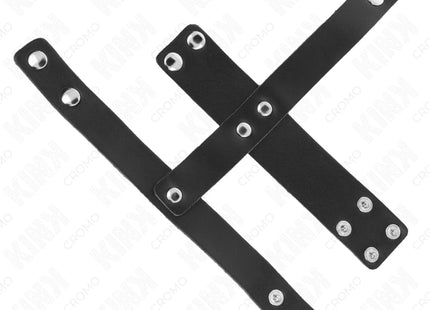 KINK - PENISKÄFIGRING AUS LEDER MIT VERSTELLBAREM HOCKENTRENNER