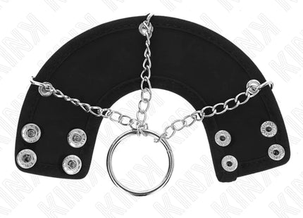 KINK - PENISRING 4 CM KETTE 7 CM METALL MIT LEDERGURTE