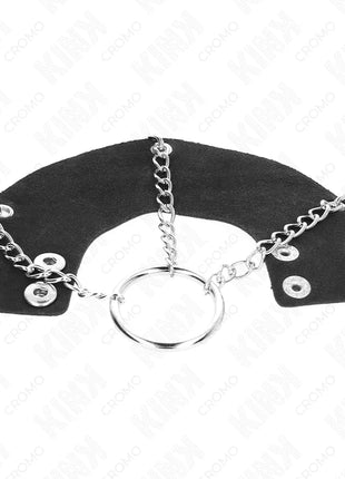 KINK - PENISRING 4 CM KETTE 7 CM METALL MIT LEDERGURTE
