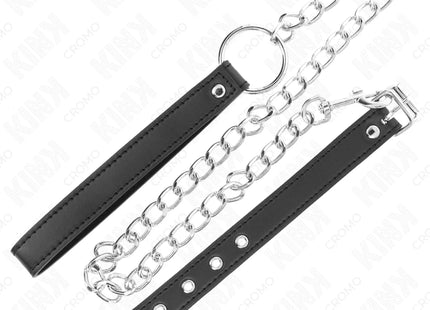 KINK - PENISRING AUS LEDER 21,5 X 2 CM MIT 60 CM METALLKETTE UND LEDERBAND