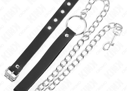 KINK - PENISRING AUS LEDER MIT RIEMEN 21,5 X 2 CM UND METALLKETTE 60 CM