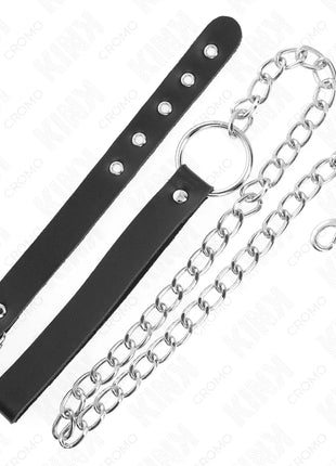 KINK - PENISRING AUS LEDER MIT RIEMEN 21,5 X 2 CM UND METALLKETTE 60 CM