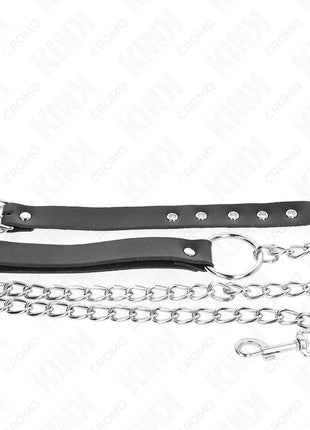KINK - PENISRING AUS LEDER MIT RIEMEN 21,5 X 2 CM UND METALLKETTE 60 CM