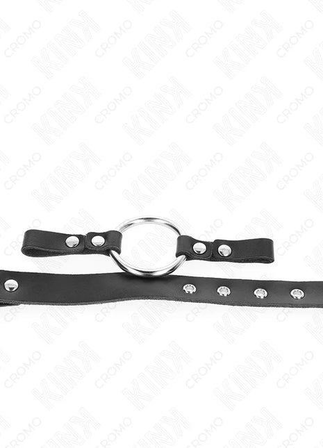 KINK - PENISRING AUS LEDER MIT SCHNALLVERSCHLUSS 22 X 2 CM MIT METALLRING 4 CM
