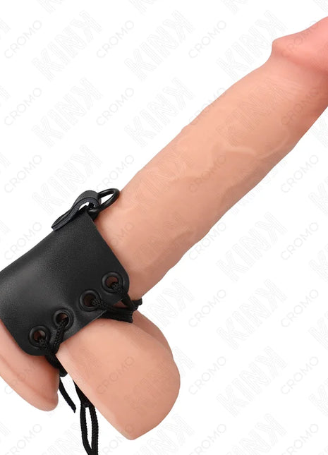 KINK - PENISRING AUS LEDER MIT SCHNÜRVERSCHLUSS UND SCHNÜRSENKEL