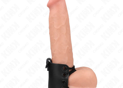 KINK - PENISRING AUS LEDER MIT SCHNÜRVERSCHLUSS UND SCHNÜRSENKEL