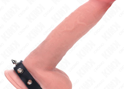 KINK - PENISRING AUS LEDER MIT SPIKES 21,5 X 1,6 CM