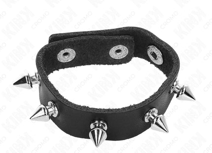 KINK - PENISRING AUS LEDER MIT SPIKES 21,5 X 1,6 CM