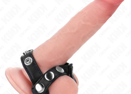 KINK - PENISRING MIT 3 VERSTELLBAREN BALLSPLITTERRIEMEN