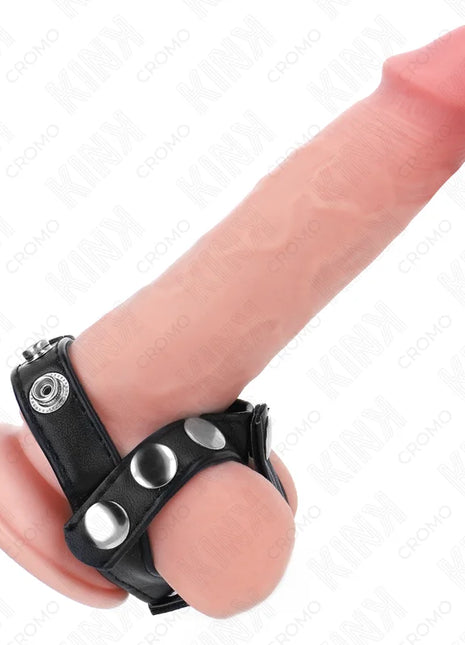 KINK - PENISRING MIT 3 VERSTELLBAREN BALLSPLITTERRIEMEN
