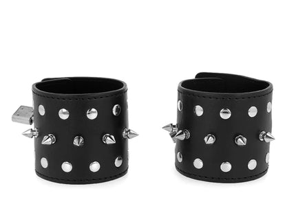 KINK - PUNK HANDGELENKFESSELN MIT SPIKES 25 X 6 CM