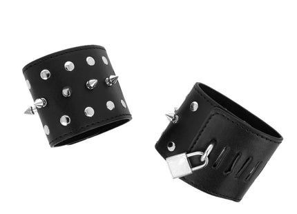 KINK - PUNK HANDGELENKFESSELN MIT SPIKES 25 X 6 CM