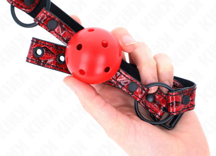 KINK - RAUTENMUSTER-BALL 4,5 CM GAG MODELL 1 64,5 CM VERSTELLBAR 42-60 CM