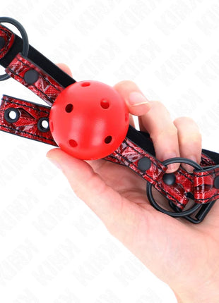 KINK - RAUTENMUSTER-BALL 4,5 CM GAG MODELL 1 64,5 CM VERSTELLBAR 42-60 CM