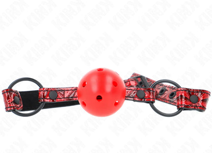 KINK - RAUTENMUSTER-BALL 4,5 CM GAG MODELL 1 64,5 CM VERSTELLBAR 42-60 CM