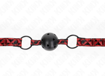 KINK - RAUTENMUSTER-BALL 4,5 CM GAG MODELL 2 64,5 CM VERSTELLBAR 42-60 CM