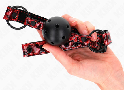 KINK - RAUTENMUSTER-BALL 4,5 CM GAG MODELL 2 64,5 CM VERSTELLBAR 42-60 CM