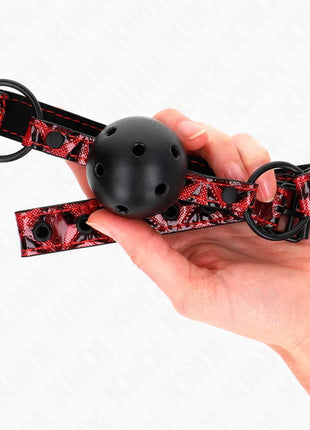 KINK - RAUTENMUSTER-BALL 4,5 CM GAG MODELL 2 64,5 CM VERSTELLBAR 42-60 CM