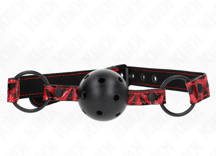 KINK - RAUTENMUSTER-BALL 4,5 CM GAG MODELL 2 64,5 CM VERSTELLBAR 42-60 CM